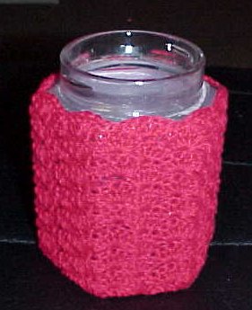Christmas Candle Cozy Free Crochet Pattern
