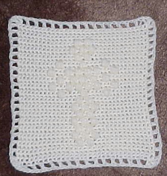 Cross Afghan Square Crochet Pattern