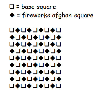Fireworks Afghan Square Layout