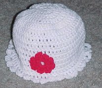 Flower Applique Hat Free Crochet Pattern