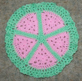 Pink Wedges Doily Crochet Pattern