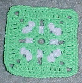Ring in the Middle Afghan Square Crochet Pattern