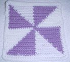 Row Count Windmill Afghan Square Crochet Pattern