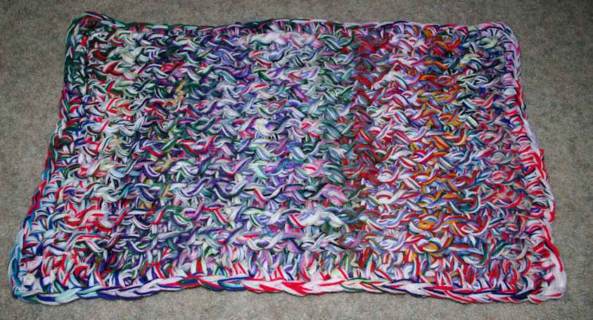 Scrap Yarn Fiesta Rug Crochet Pattern