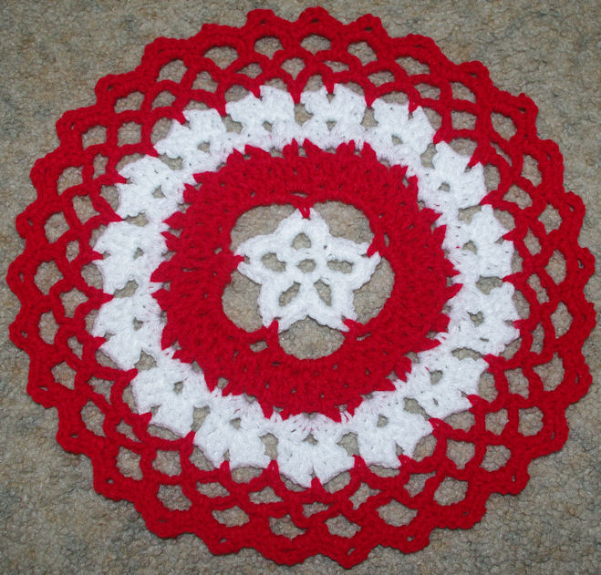 Star Centered Christmas Doily Free Crochet Pattern Courtesy of Crochet N More