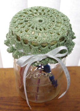 Wide Mouth Jar Lid Cover (or 6" doily) Crochet Pattern